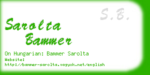 sarolta bammer business card